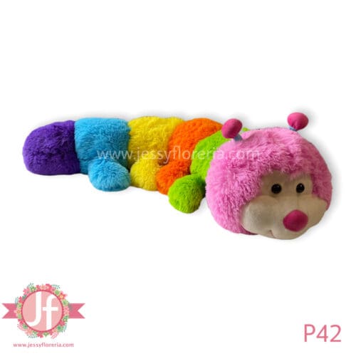 Oruga de peluche de colores 1 metro