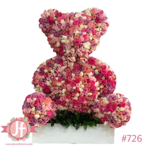 726-oso-de-1000-rosas-rositas Florería en Guadalajara