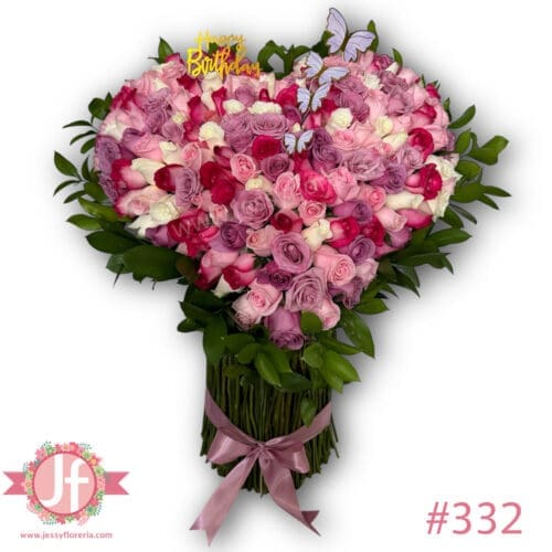 332-corazon-alto-con-200-rosas-tonos-rosas